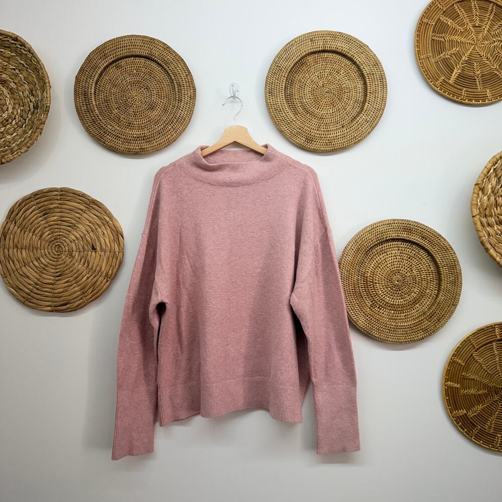 Ann Taylor Pink Mock Neck Sweater Plus Size XXL